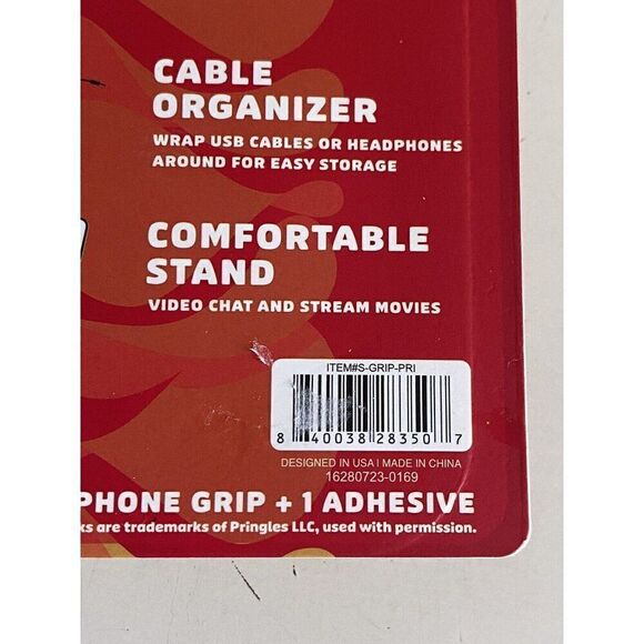 Pringles Phone Grip By Orbit Innovations Cable Organizer Comfortable Stand NEW - Picture 5 of 7